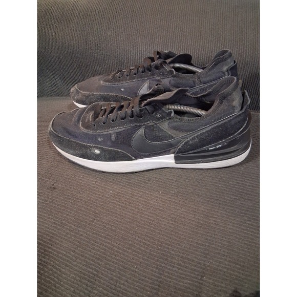 Nike Mens‎ Waffle One Running Shoes DA7995-001 Men's Black/Black-White Size 14